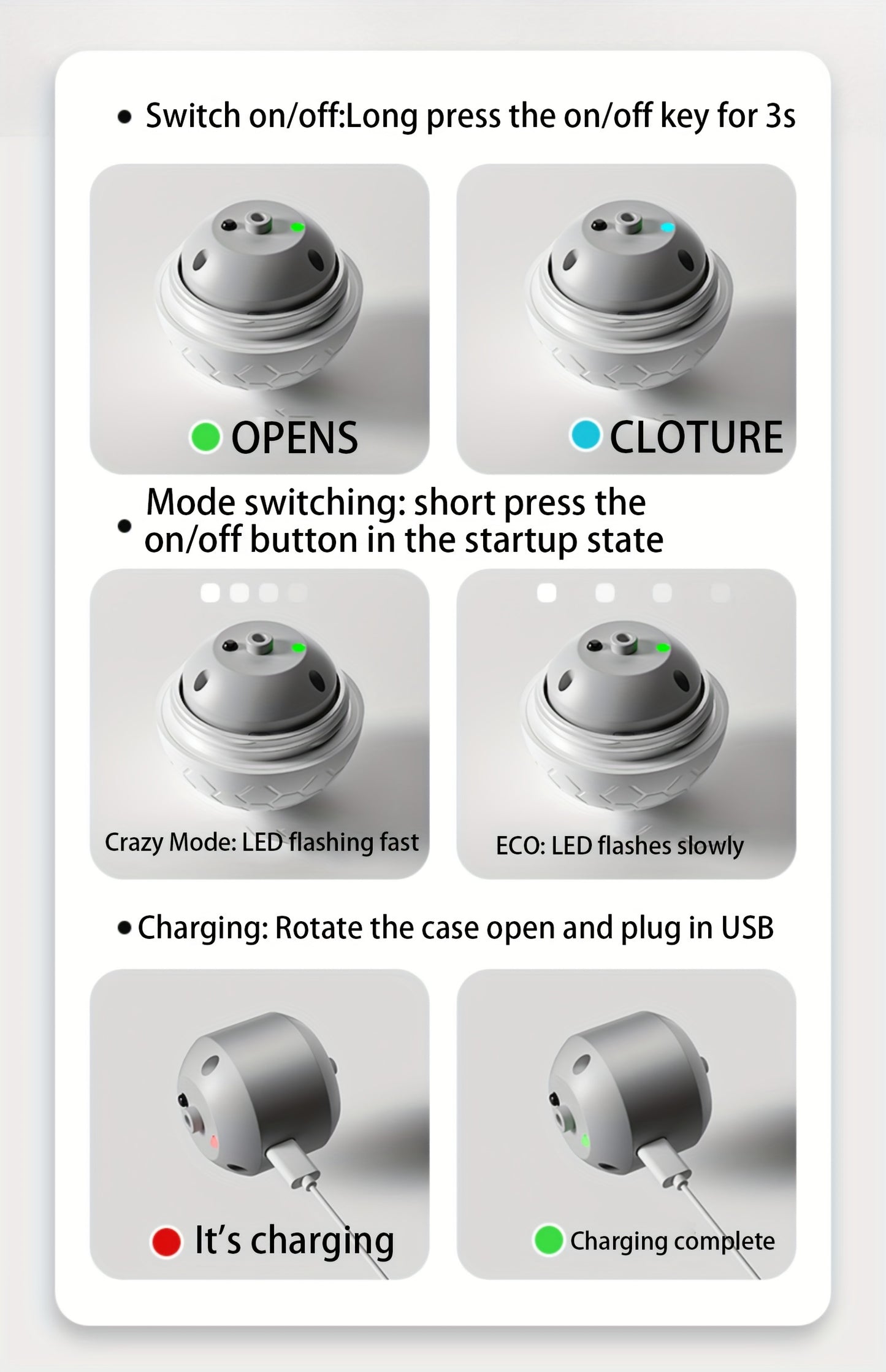 Rechargeable Smart Bouncing Ball Toy