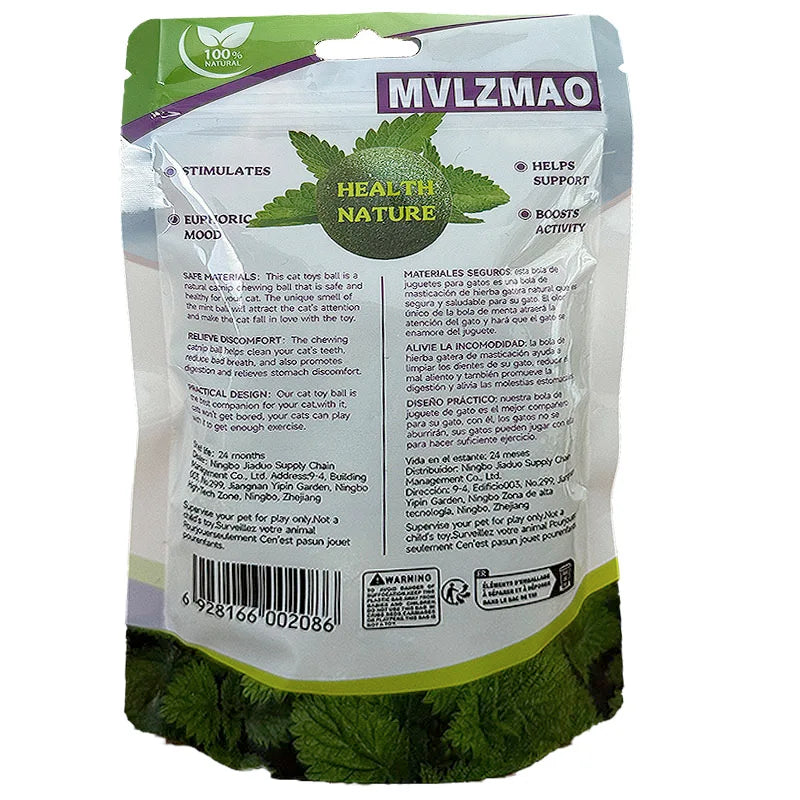 Mint Toys Edible Catnip Ball Safety Healthy Cat Catnip