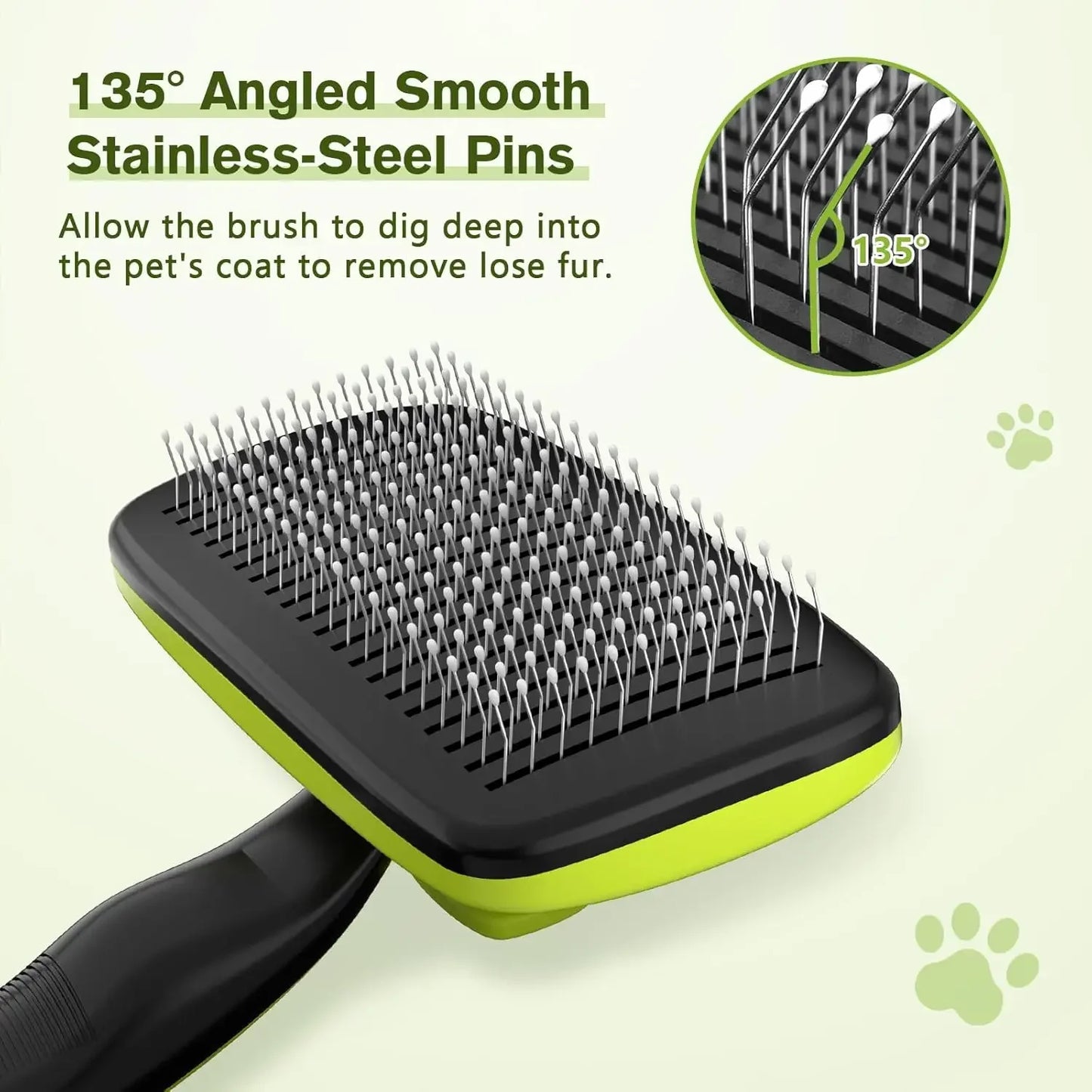 Self-Cleaning Slicker Brush