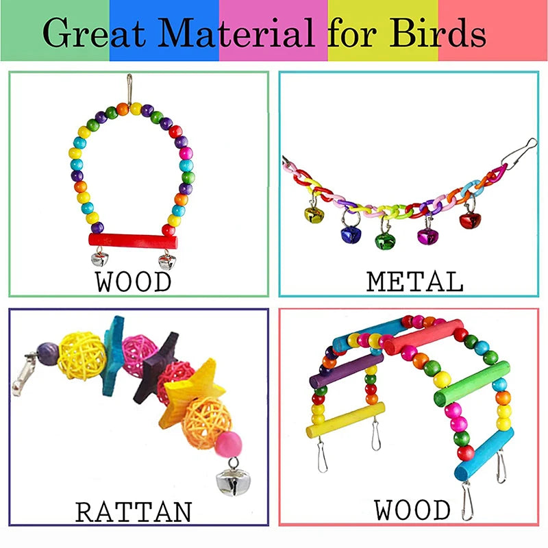 Bird Cage Toys for Parrots