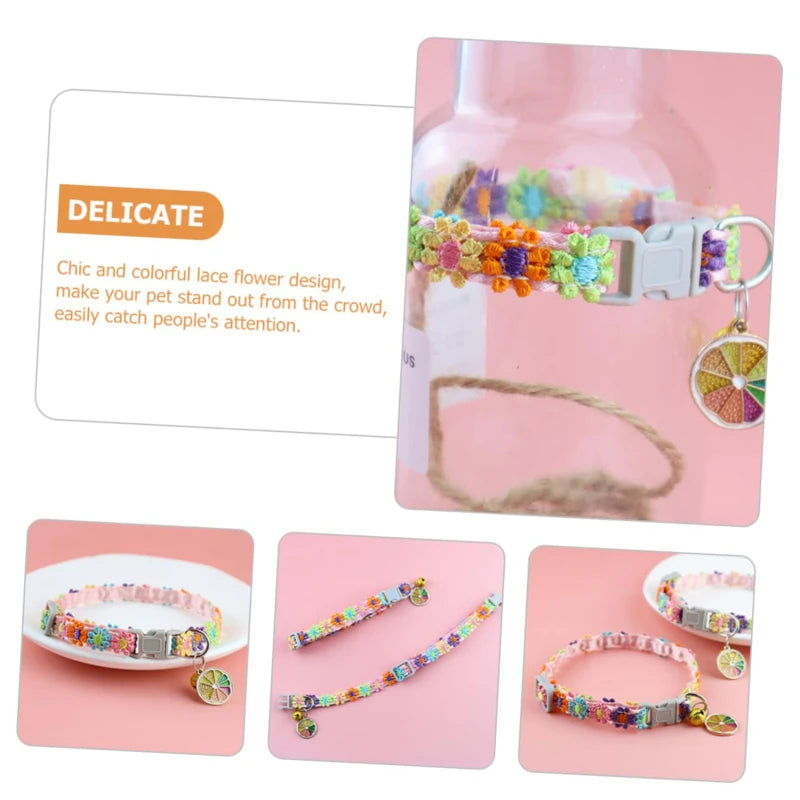 Fashion Rainbow Flower Cat/Dog Collar
