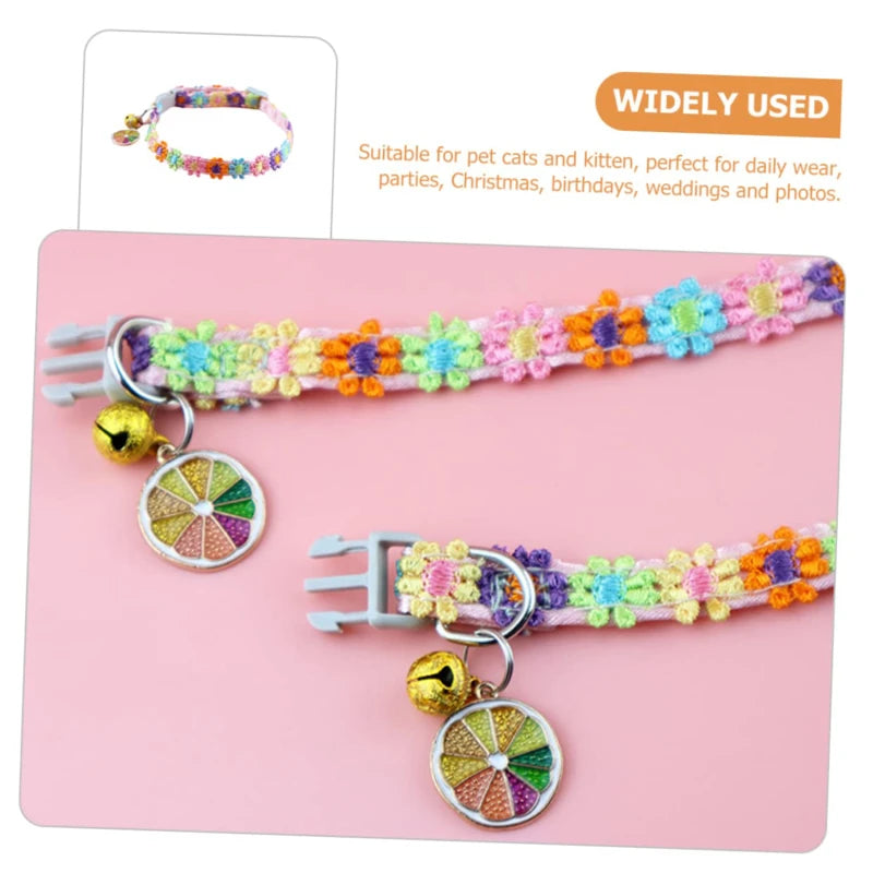Fashion Rainbow Flower Cat/Dog Collar