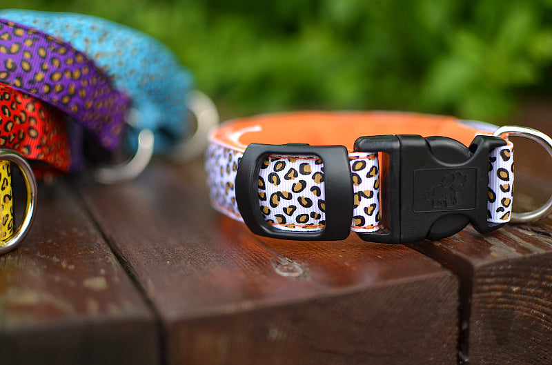 Leopard Print LED Collar for Dogs and Cats