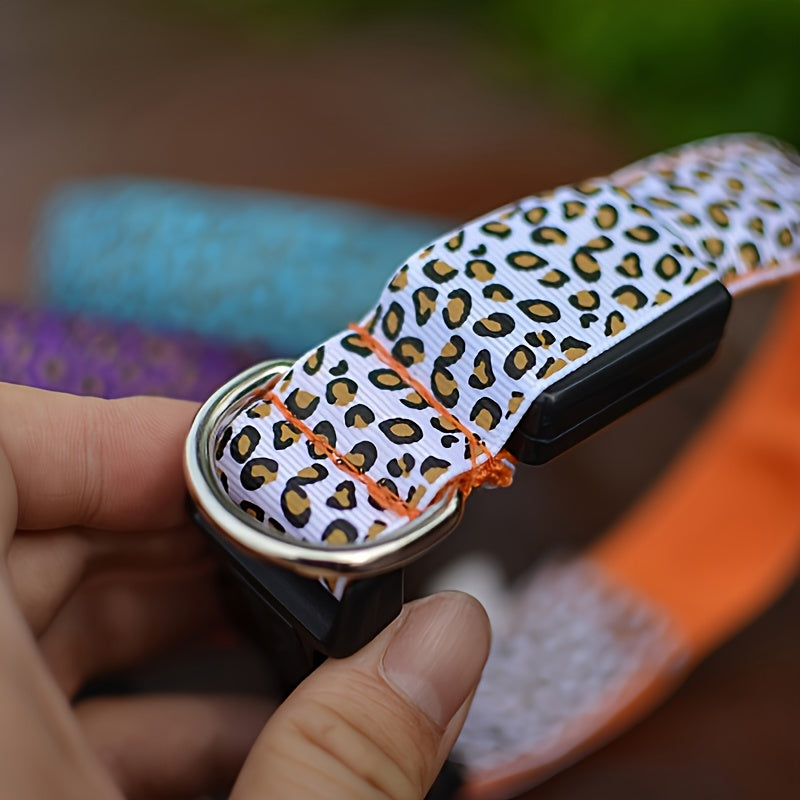 Leopard Print LED Collar for Dogs and Cats
