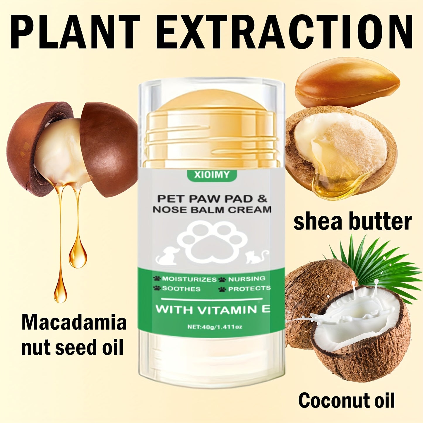 Portable  Pet Paw Pad & Nose Balm Cream
