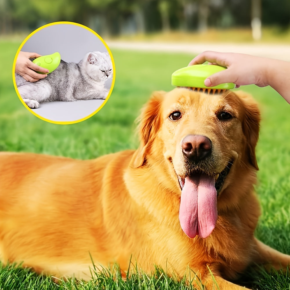 USB Rechargeable Self-Cleaning Steam Cat Brush