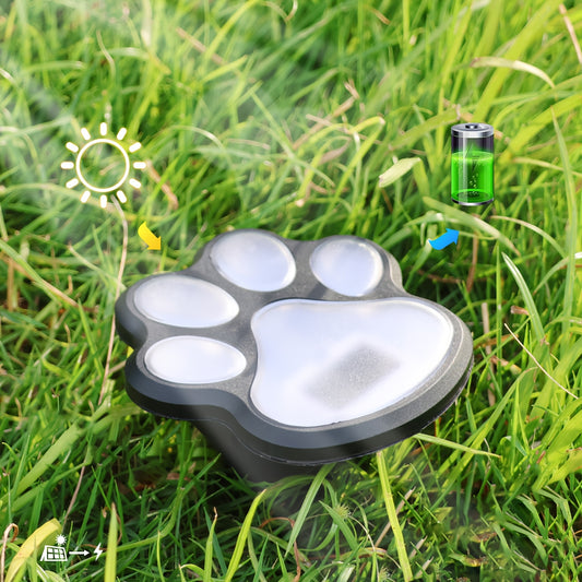 Solar Paw Print Lights