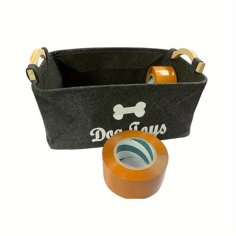 Vinyl Felt Dog Toy Storage Basket