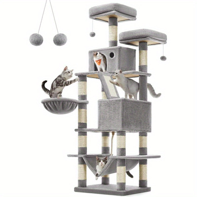 168 cm Large Cat Tower with 13 Scratching Posts