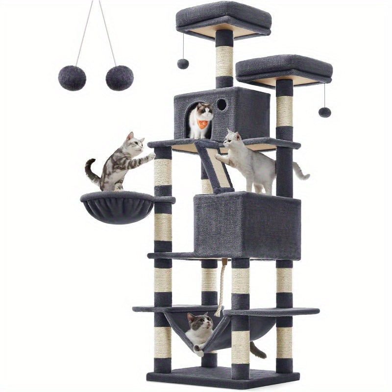 168 cm Large Cat Tower with 13 Scratching Posts