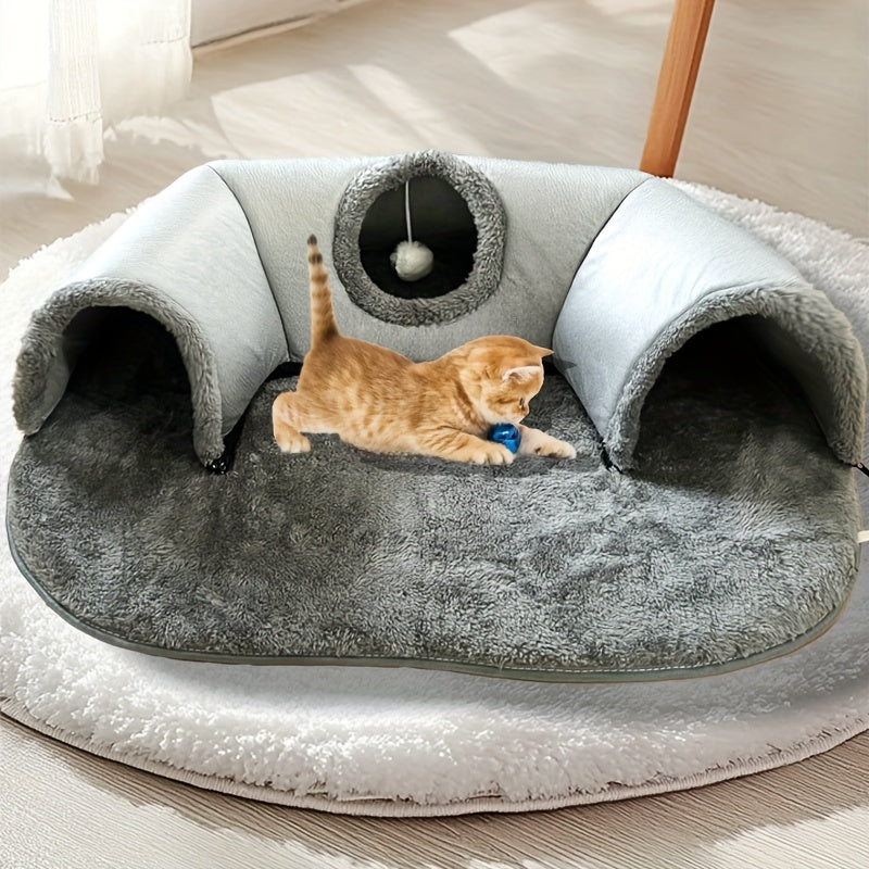 3-in-1 Cosy Cat Tunnel Bed
