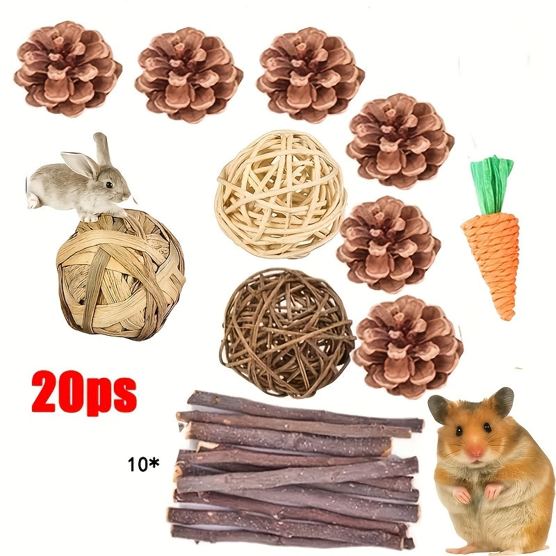 Multi-pack Natural Wooden Hamster Chew Toys