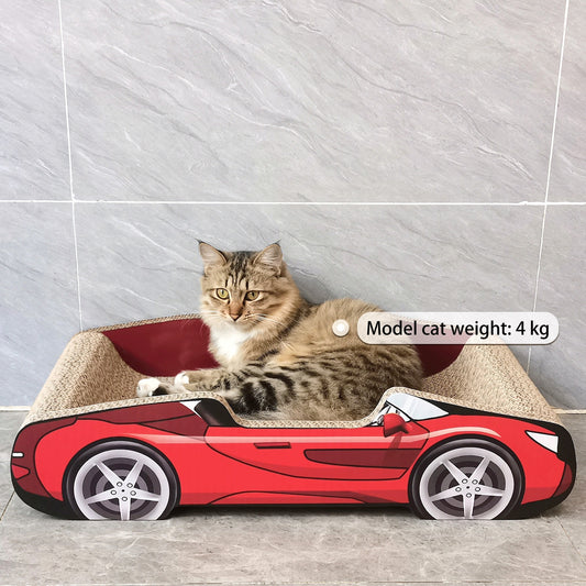 Red Sports Car Cat Scratcher Lounge