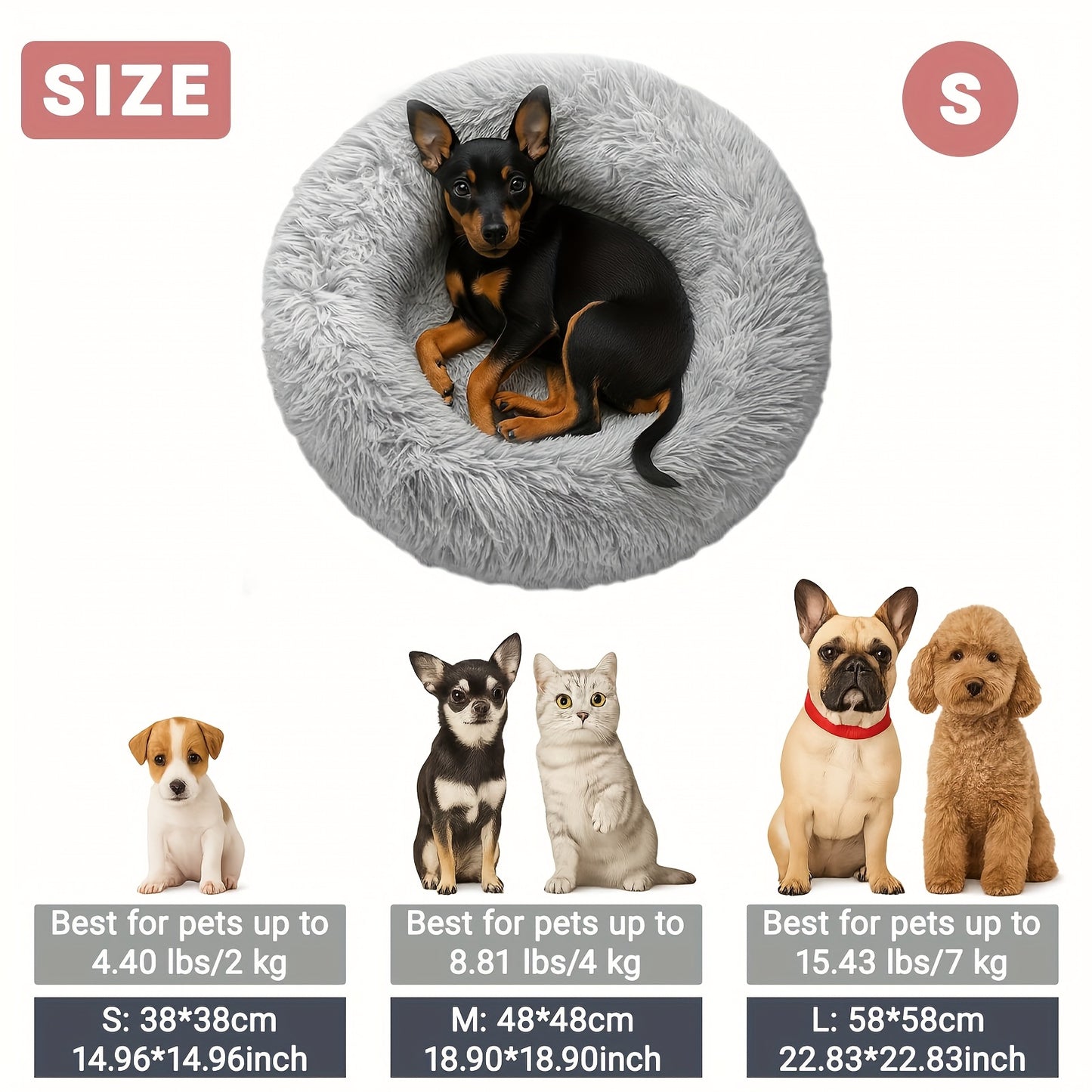 Comfortable Donut Dog/Cats Beds