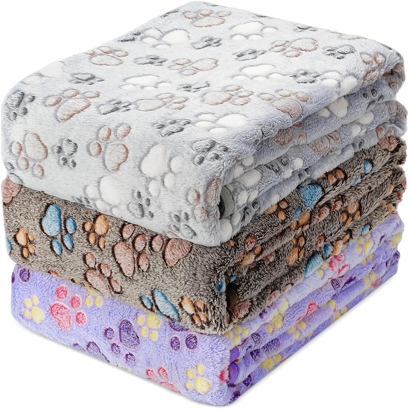 Thickened Pet Blankets with Footprint