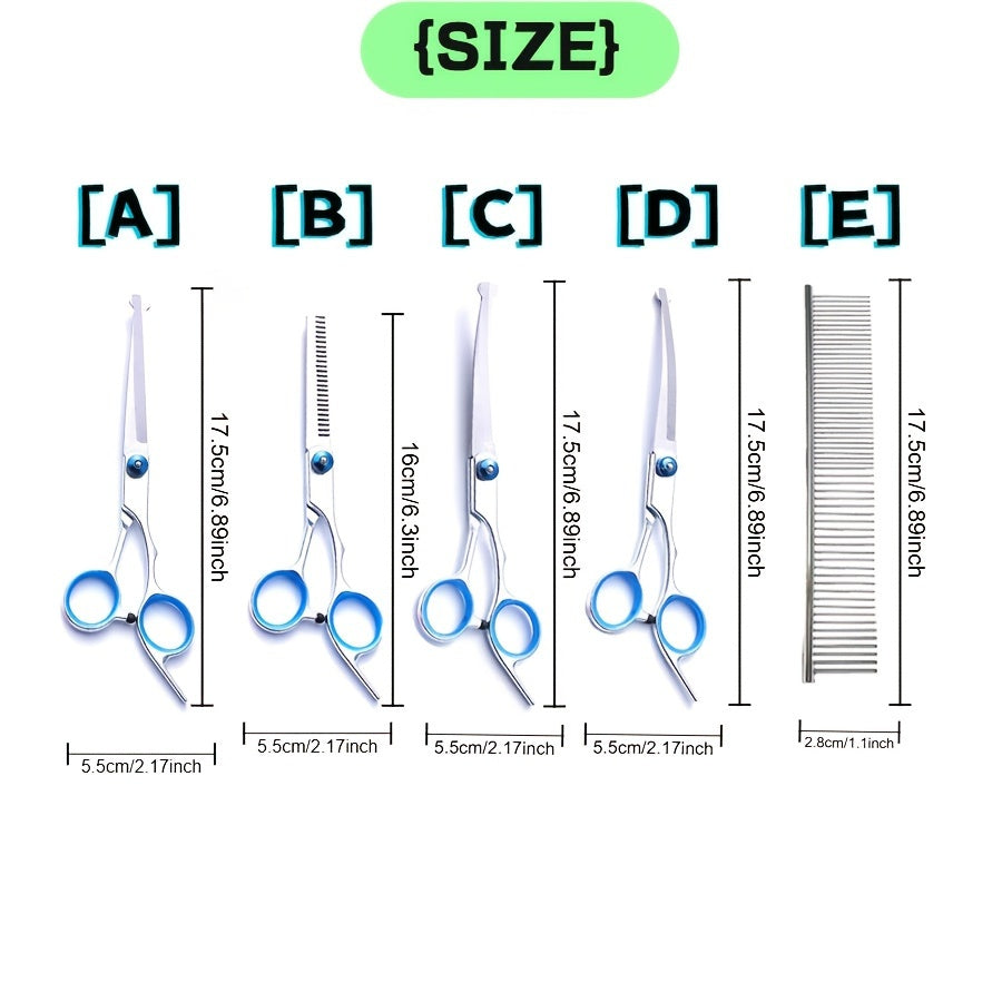 Pet Grooming Scissors Set