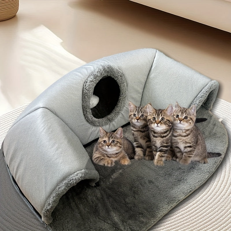 3-in-1 Cosy Cat Tunnel Bed