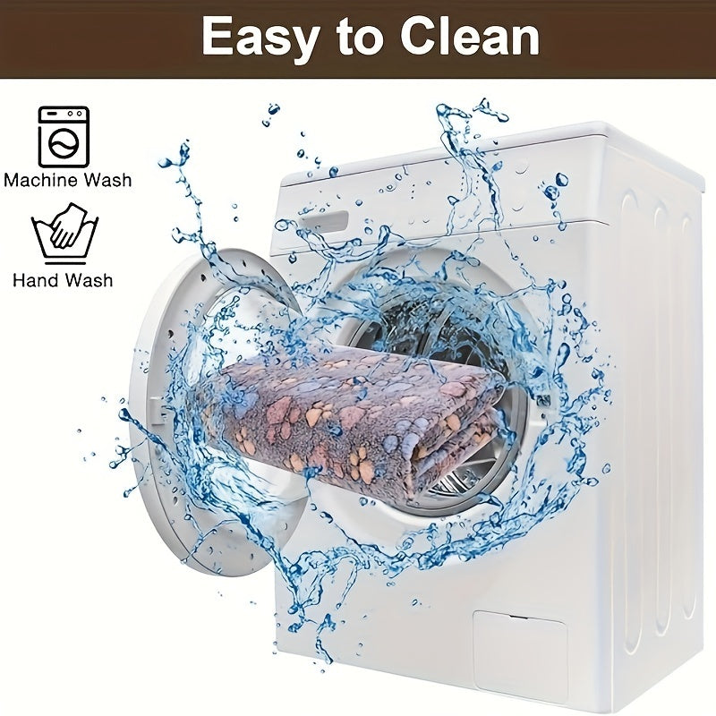 Thickened Pet Blankets with Footprint