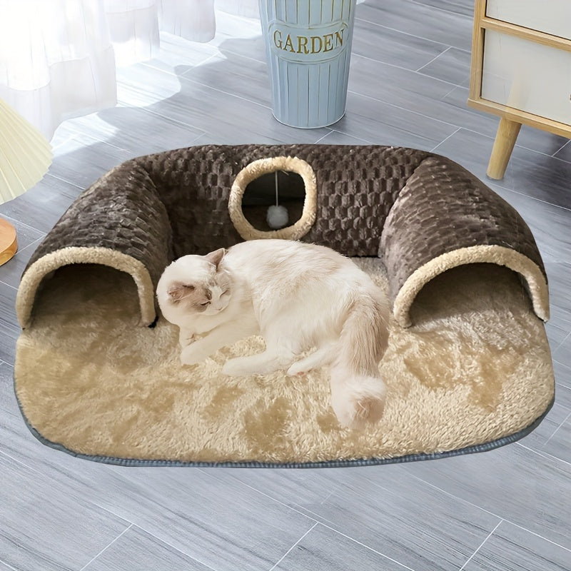 3-in-1 Cosy Cat Tunnel Bed