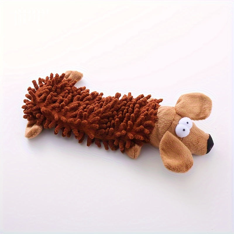 Interactive Plush Dog Toy with Squeaker for Chew