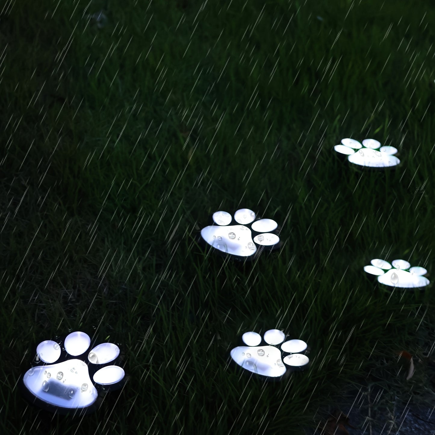 Solar Paw Print Lights