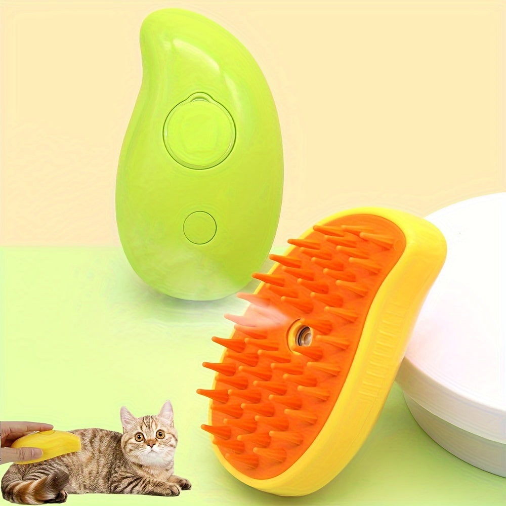 USB Rechargeable Self-Cleaning Steam Cat Brush