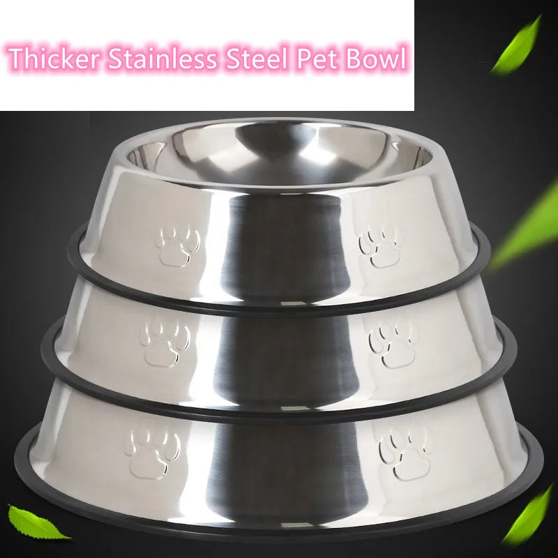 Quality Bowl Feeder "Paw"  Stainless Steel