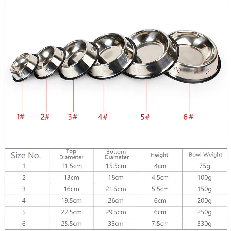 Quality Bowl Feeder "Paw"  Stainless Steel