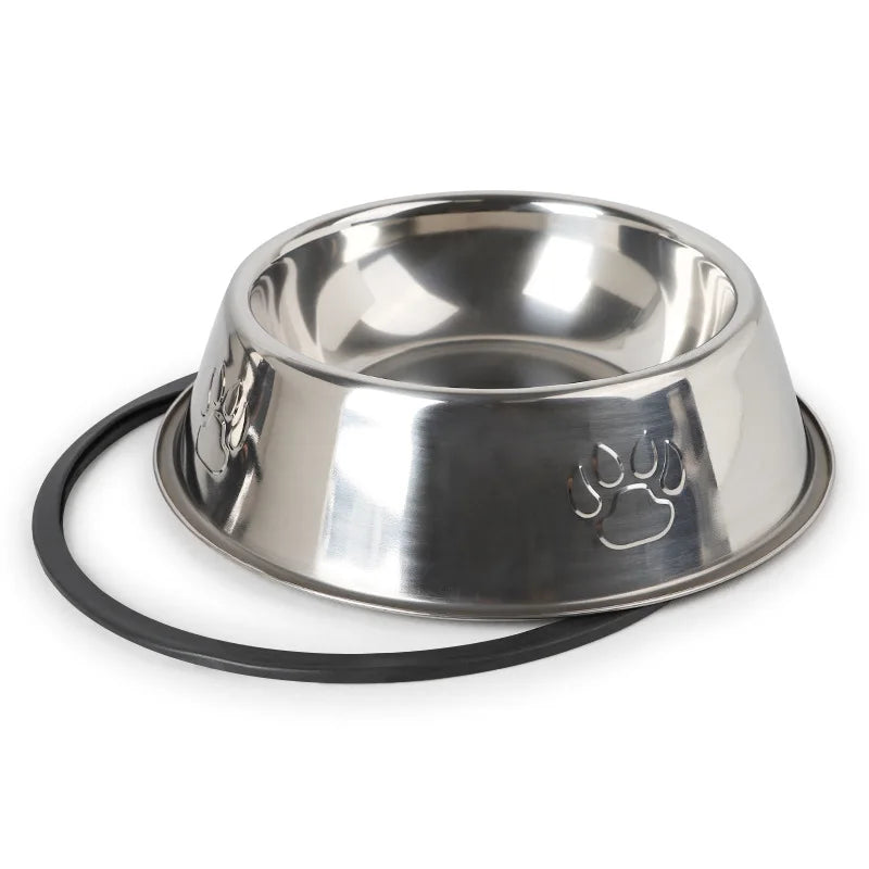 Quality Bowl Feeder "Paw"  Stainless Steel