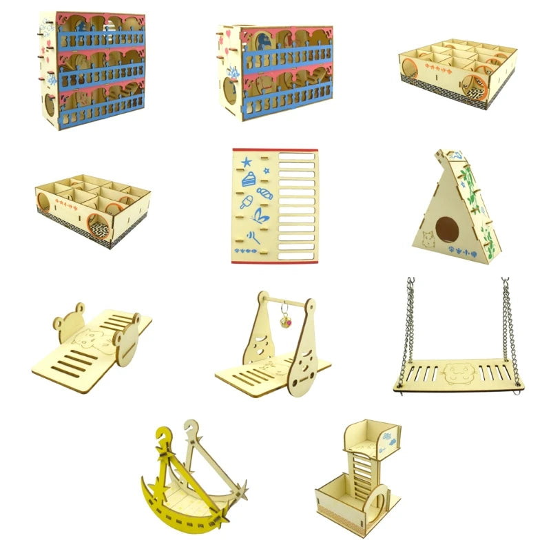 Hamster Maze Wooden Tube