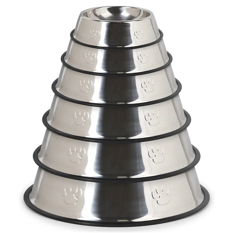 Quality Bowl Feeder "Paw"  Stainless Steel