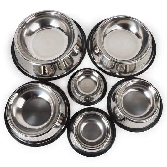 Quality Bowl Feeder "Paw"  Stainless Steel