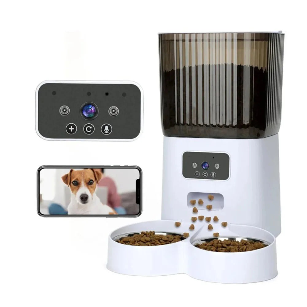 5L Automatic Cat Feeders Double Bowls