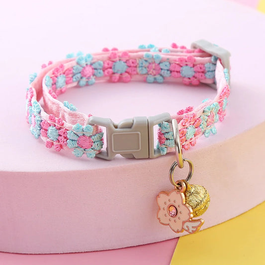 Fashion Rainbow Flower Cat/Dog Collar