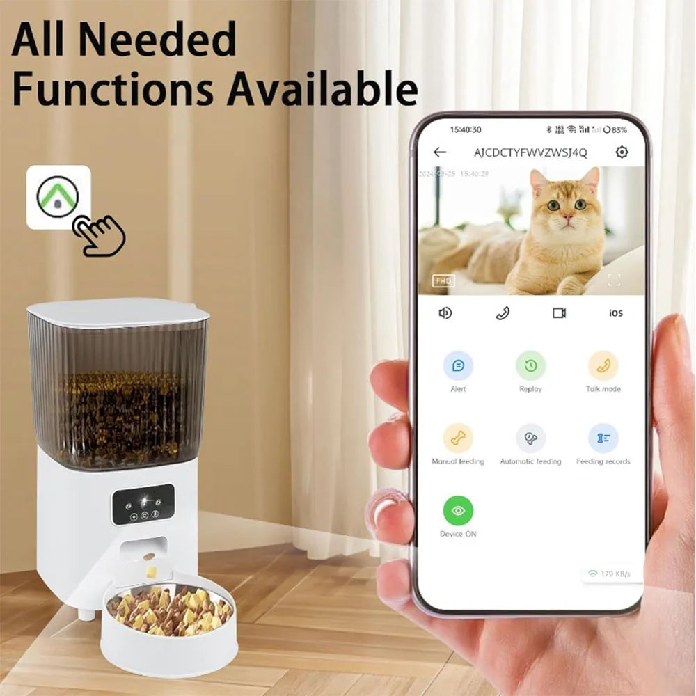 5L Automatic Cat Feeders Double Bowls