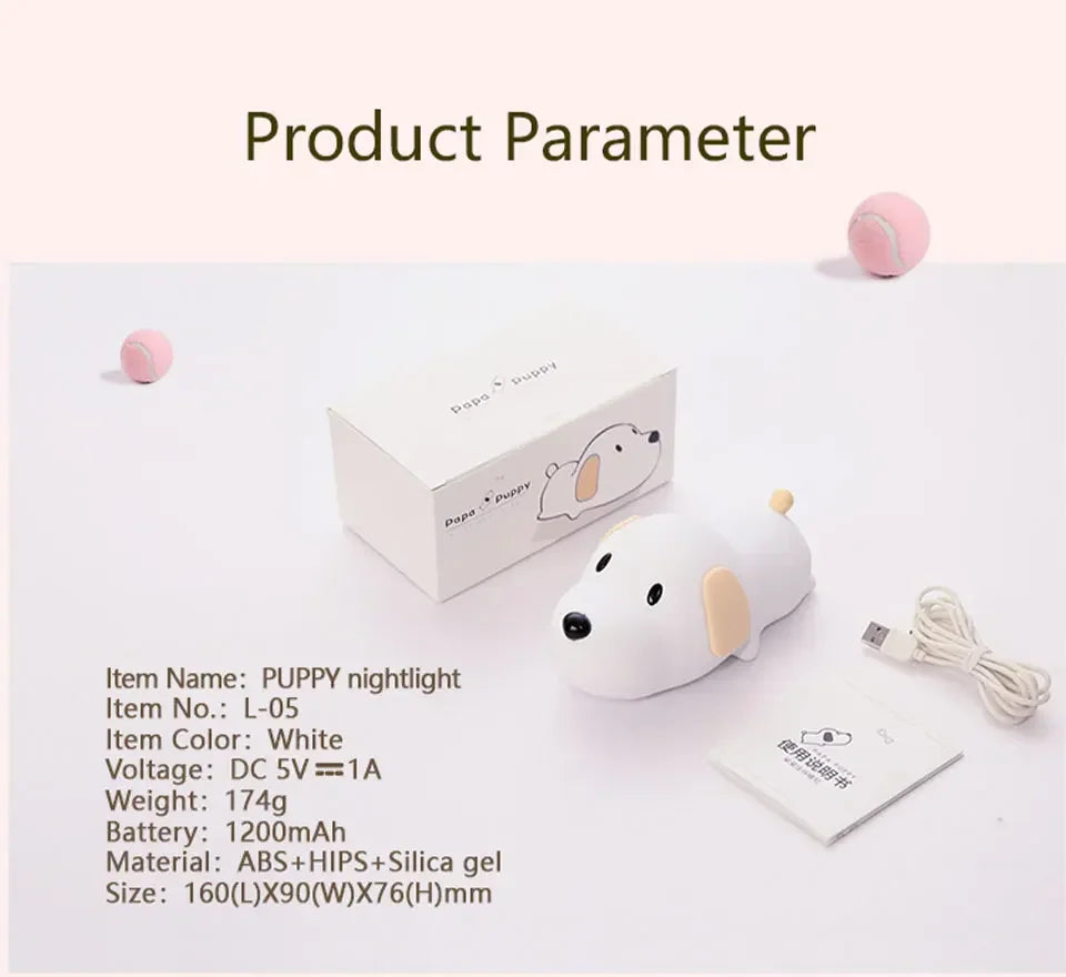 Cute Animal - shape Silicone Night Light