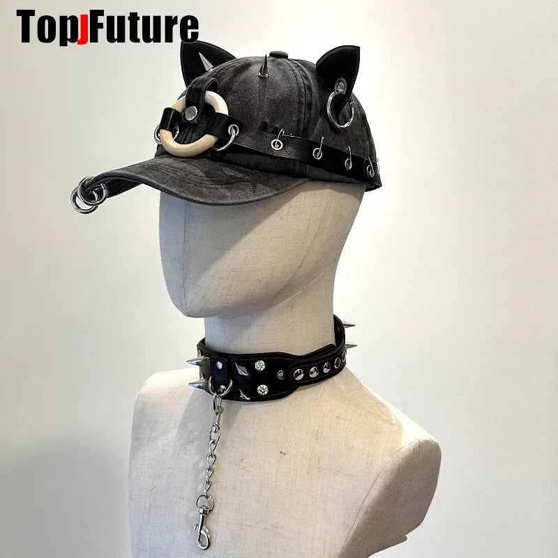 Harajuku Gothic Devil Cat Ear Sun Hat Women/Men