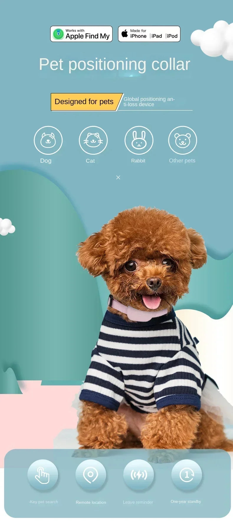 Mini Pet  Bluetooth GPS Tracker