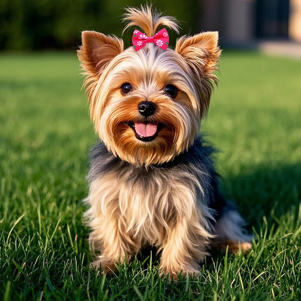 New Dog Bows With Alligator Clip