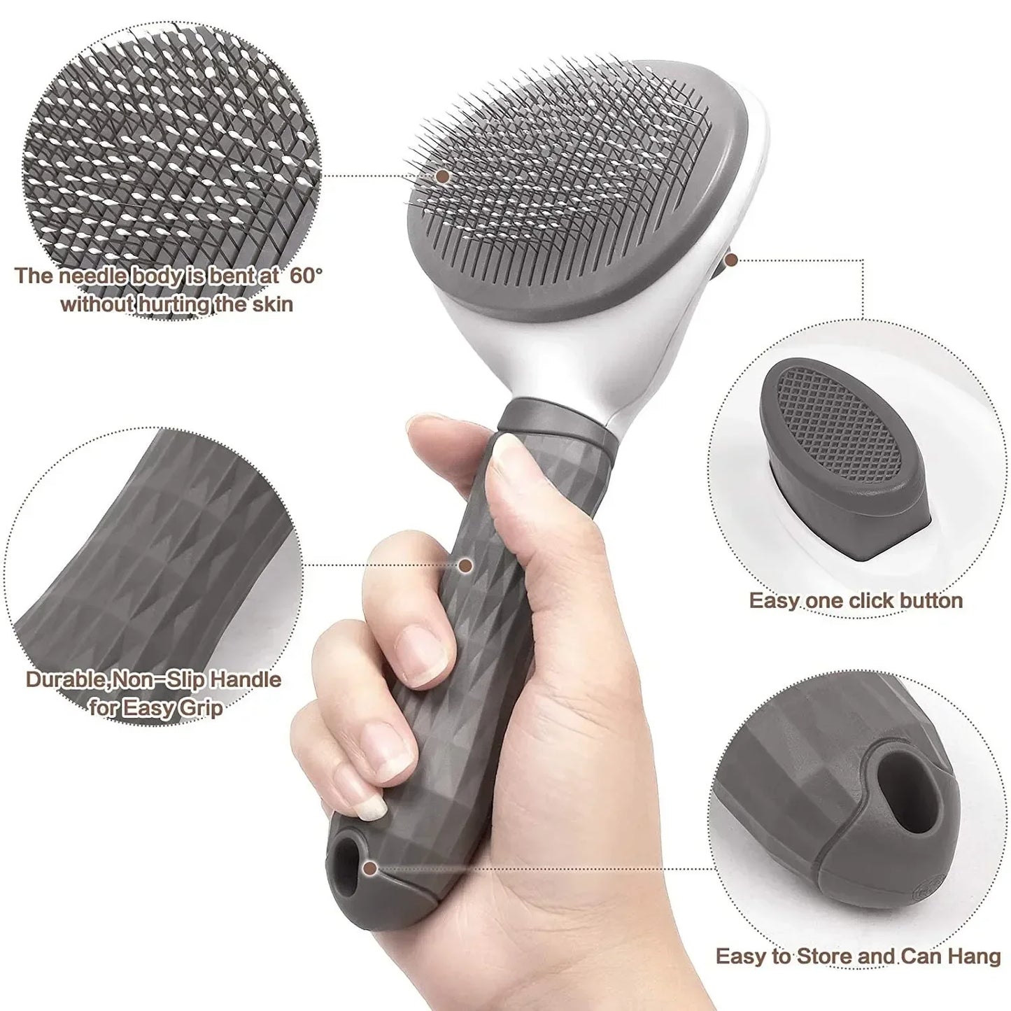 Dog/Cat Brush Self Cleaning