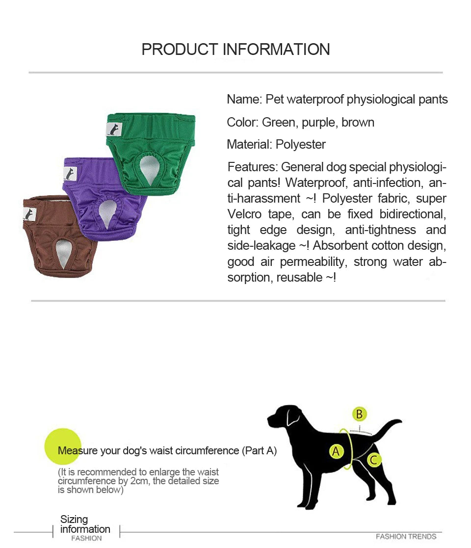 Pet Dog Physiological Hygiene Pants