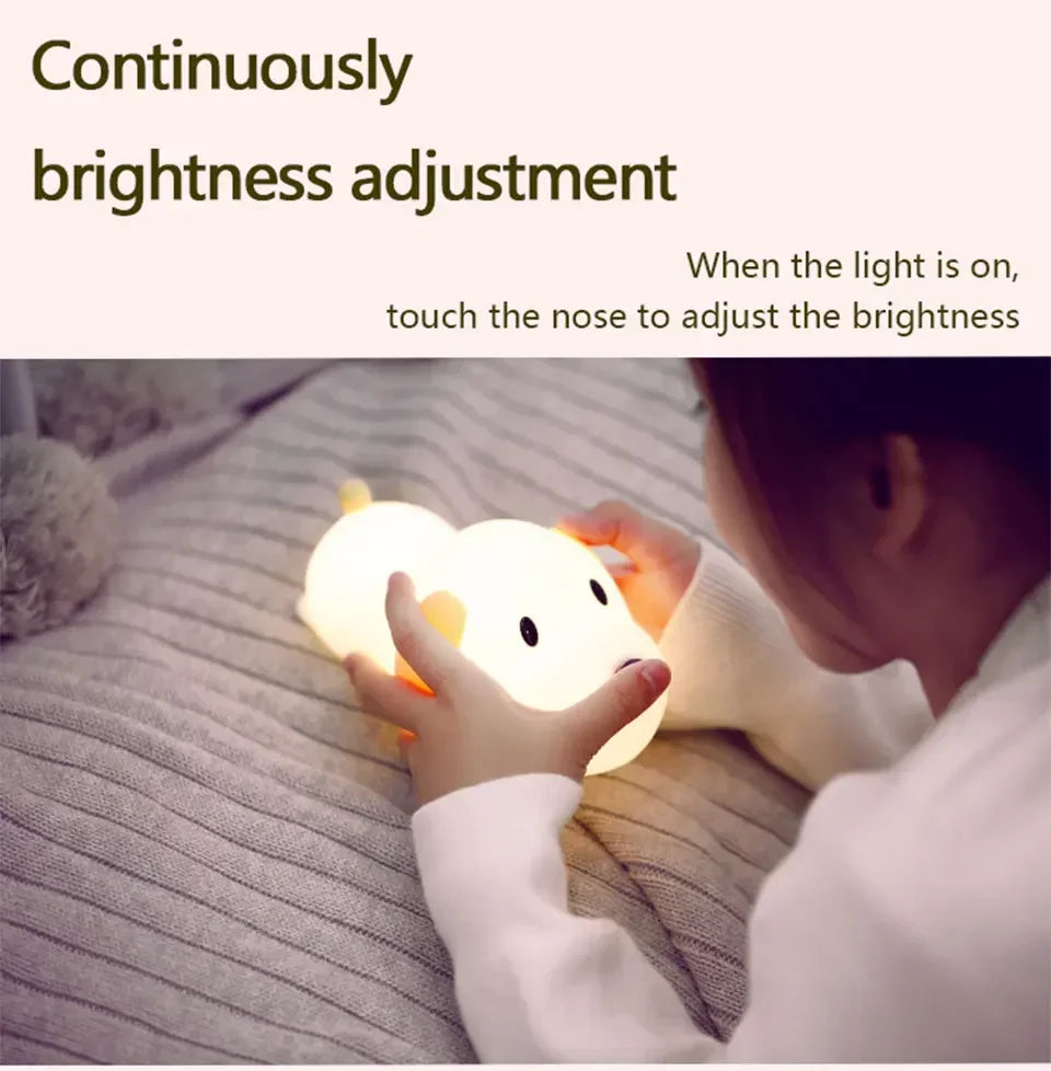 Cute Animal - shape Silicone Night Light