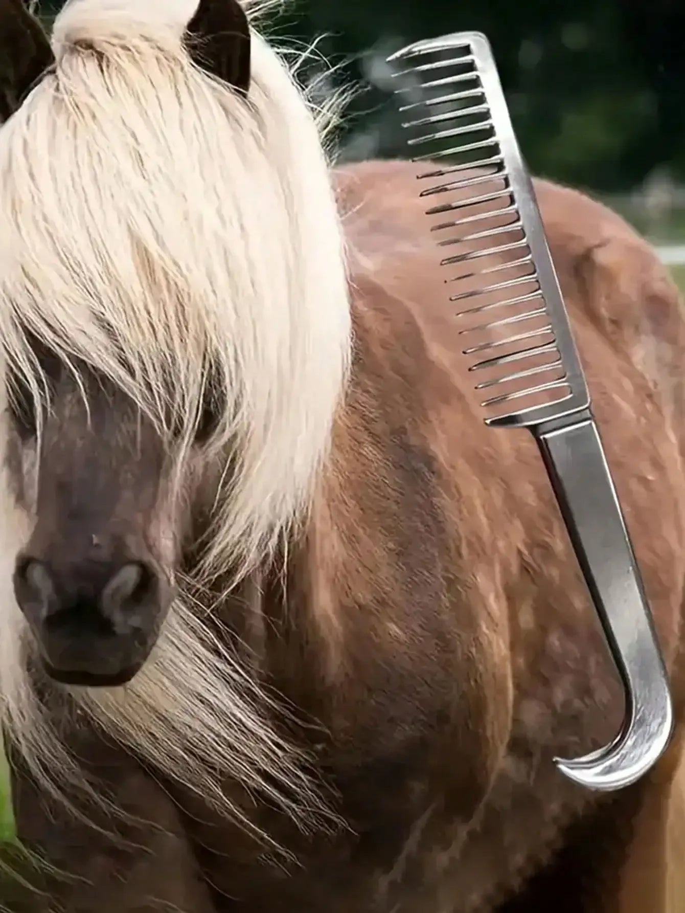 1pc Aluminium Alloy Horse Comb - Lightweight, Durable, Tangle-Free, Gentle on Horse Mane & Legs