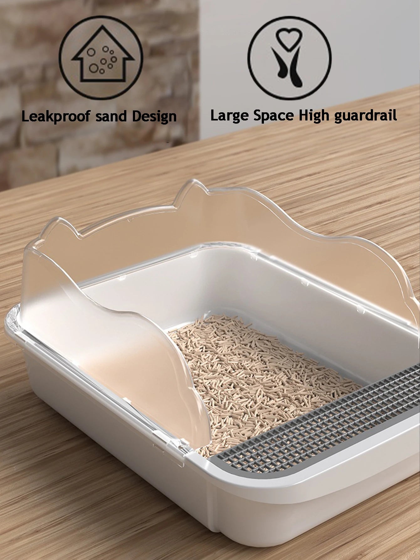 Semi-closed splash-proof litter box (with litter scoop)