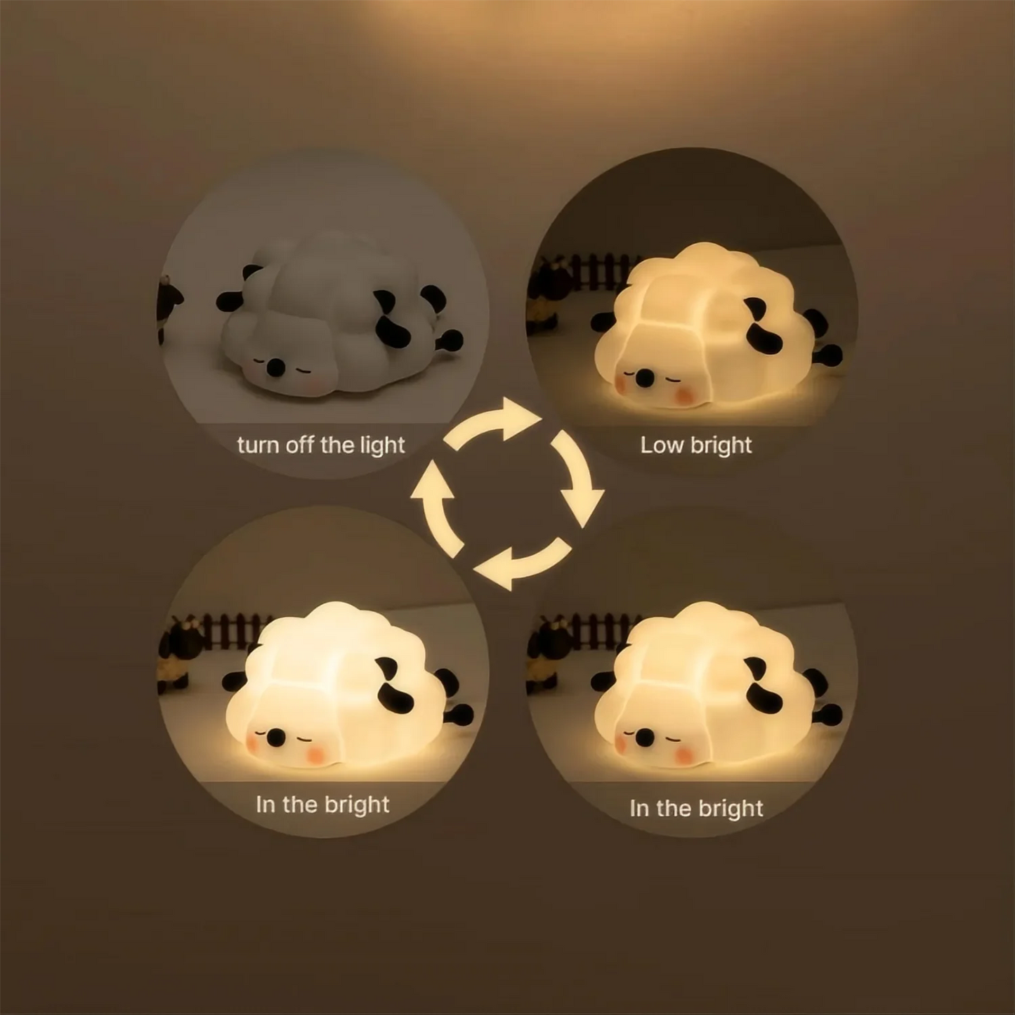 Cute LED Night Light Panda Sheep Rabbit