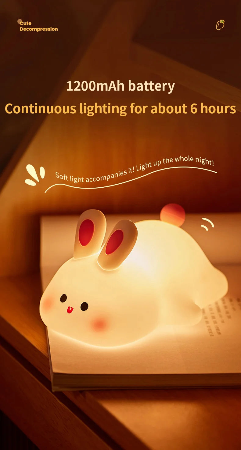 Cute Animal - shape Silicone Night Light
