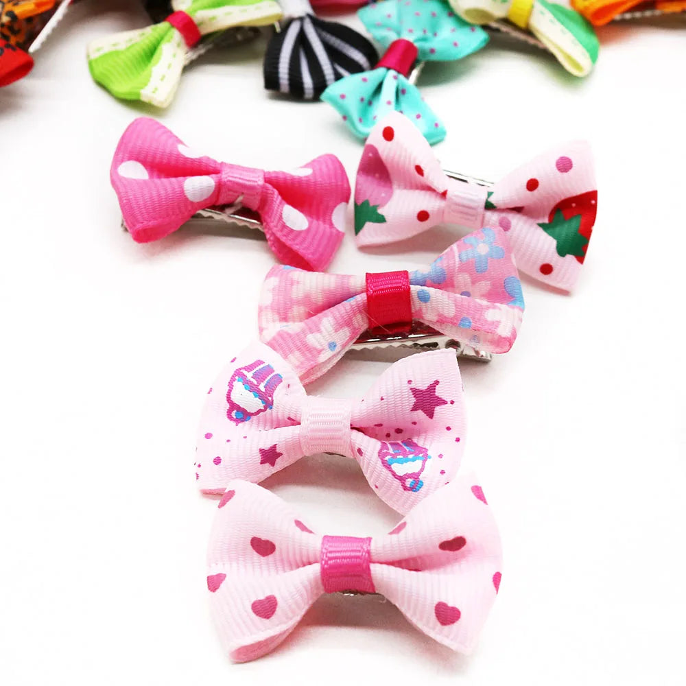 New Dog Bows With Alligator Clip