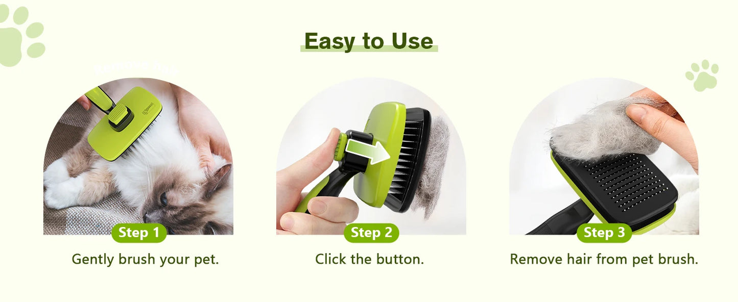 Self-Cleaning Slicker Brush