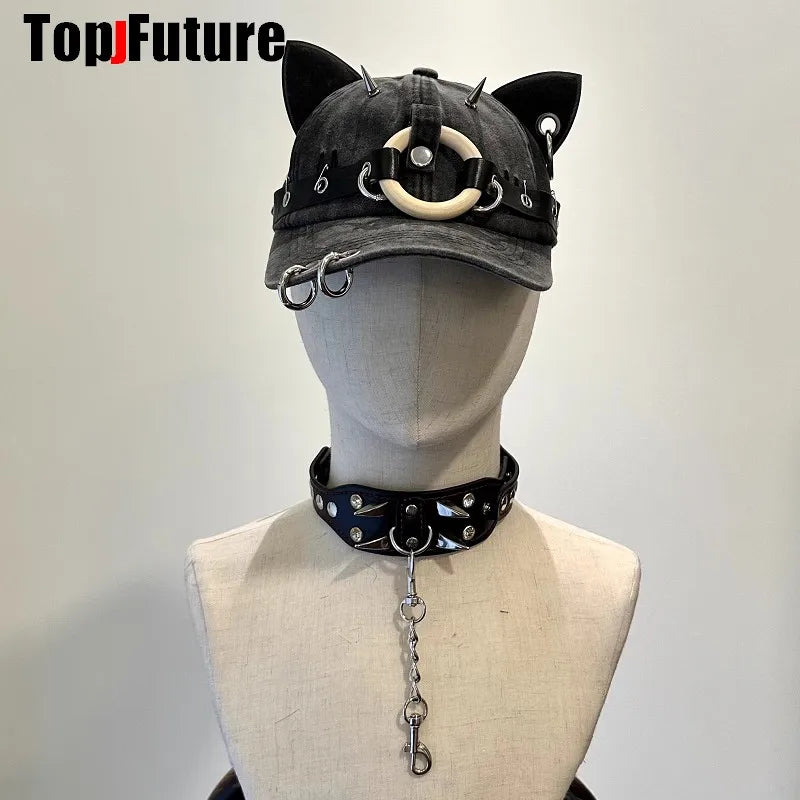 Harajuku Gothic Devil Cat Ear Sun Hat Women/Men