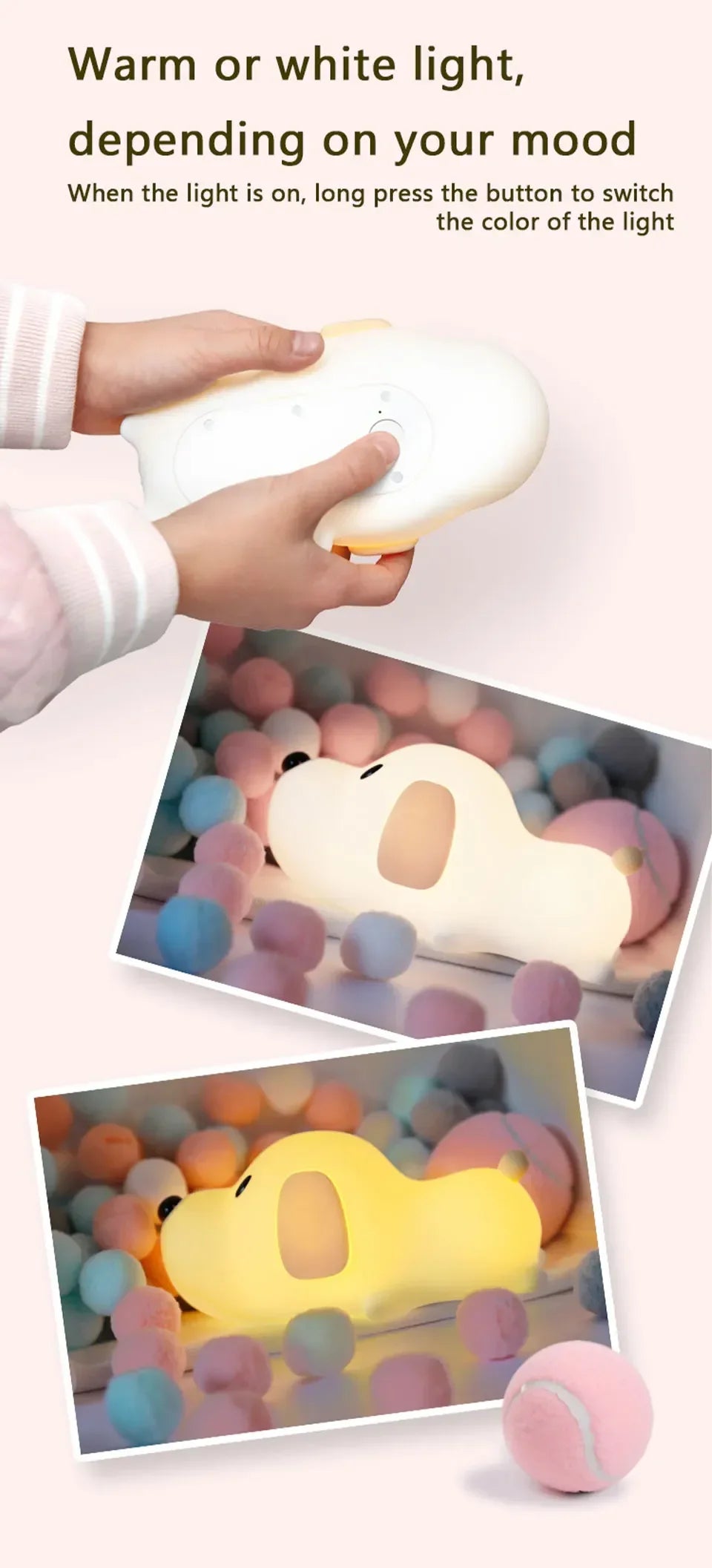 Cute Animal - shape Silicone Night Light